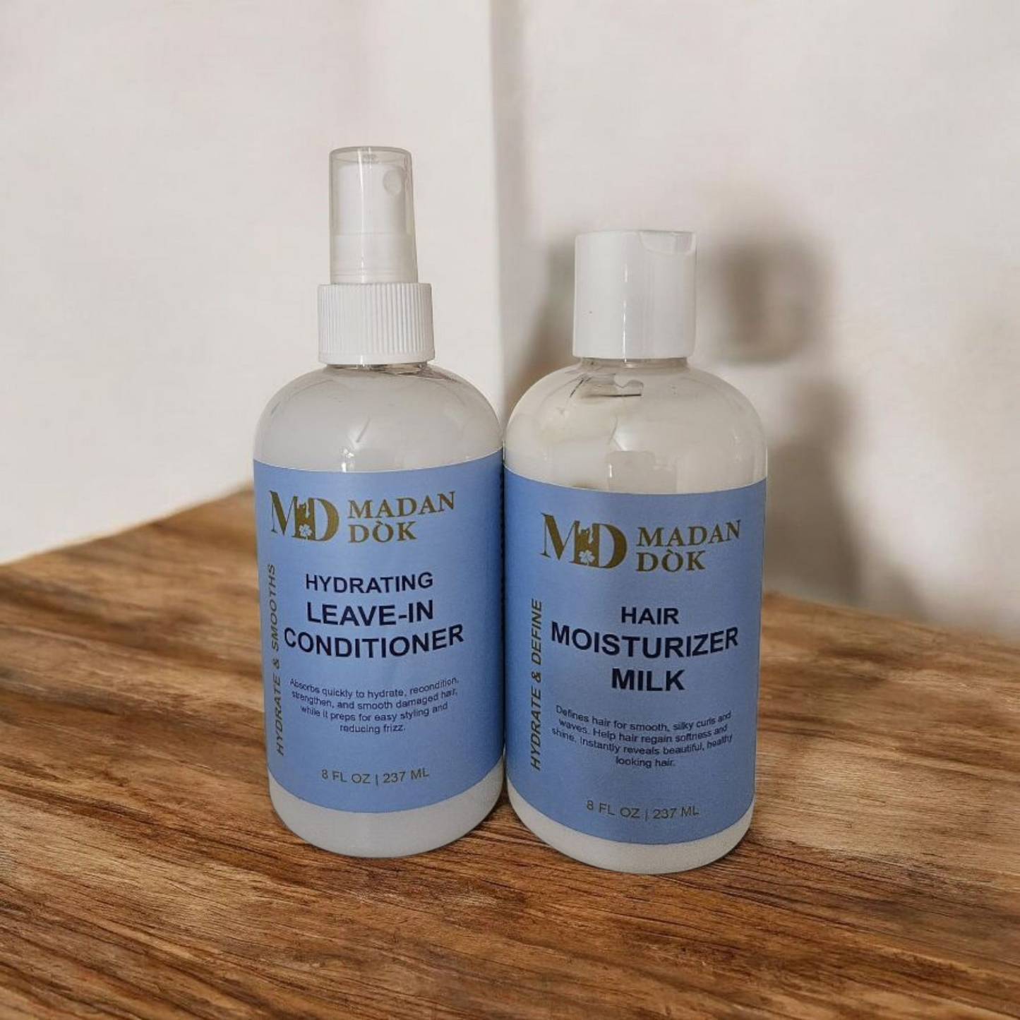 Hydrating Leave-In Conditioner-Detangler (8 Fl Oz/237 ml) with Organic and natural Ingredients- For All Hair types.